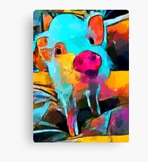 Mini Pig Canvas Print