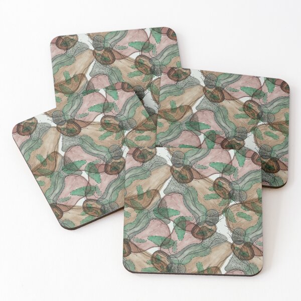 Item preview, Uncharted Terrain Earth Tones Watercolor and Ink Abstract Pattern designed and sold by GenAumonier.