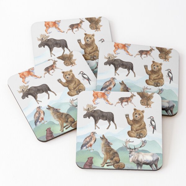 Item preview, Mountain Animal Design - Nordic Wildlife Watercolor designed and sold by Arkeso.
