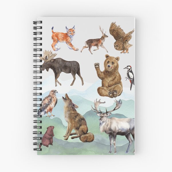 Item preview, Mountain Animal Design - Nordic Wildlife Watercolor designed and sold by Arkeso.