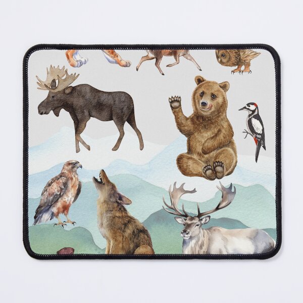 Item preview, Mountain Animal Design - Nordic Wildlife Watercolor designed and sold by Arkeso.