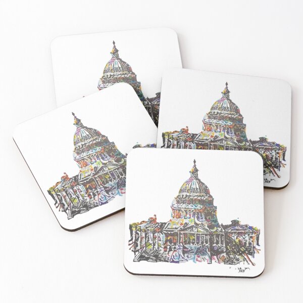 Item preview, "Capitol – 2022" Watercolor of the U.S. Capitol Building designed and sold by RickLongArt.