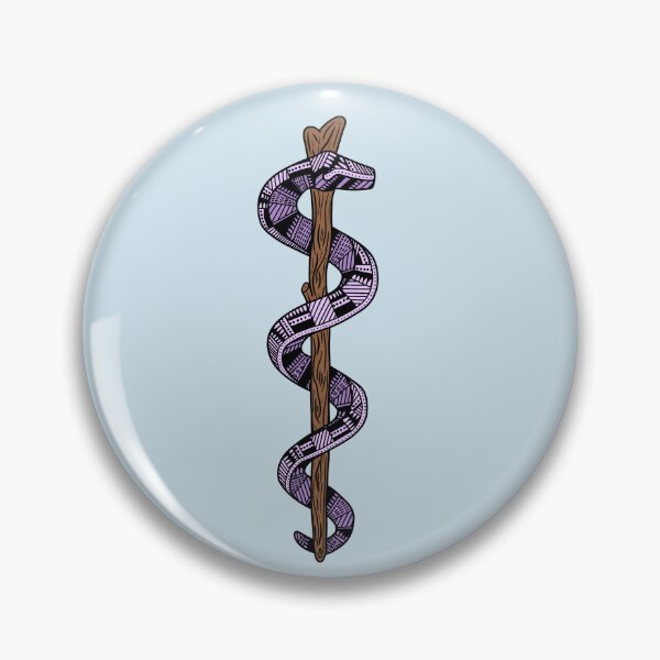 Item preview, Purple - Staff of Asclepius designed and sold by Mostly Medical.