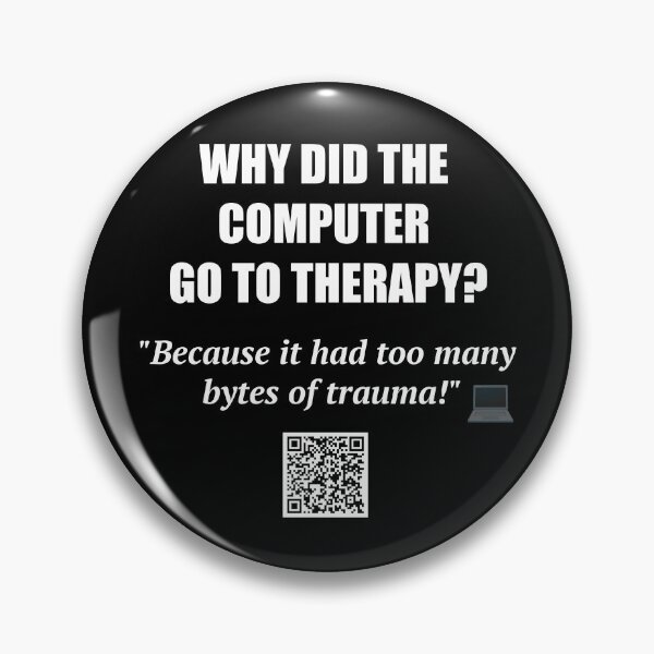 Item preview, Computer Trauma Joke – Bytes of Trauma designed and sold by BrushRushX.