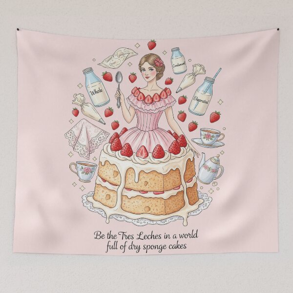 Item preview, Victorian Tres Leches Cake – Rococo Dessert Aesthetic designed and sold by MAGICKEY2024.