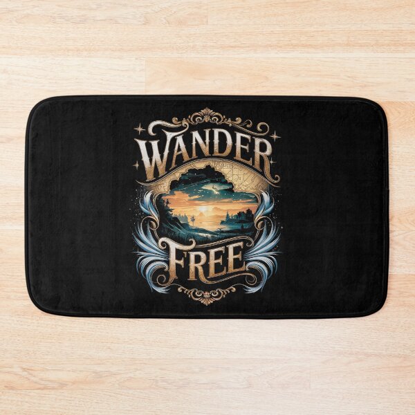 Item preview, Wander Free – Scenic Adventure Typography with Sunset Landscape designed and sold by Taans-Creation.