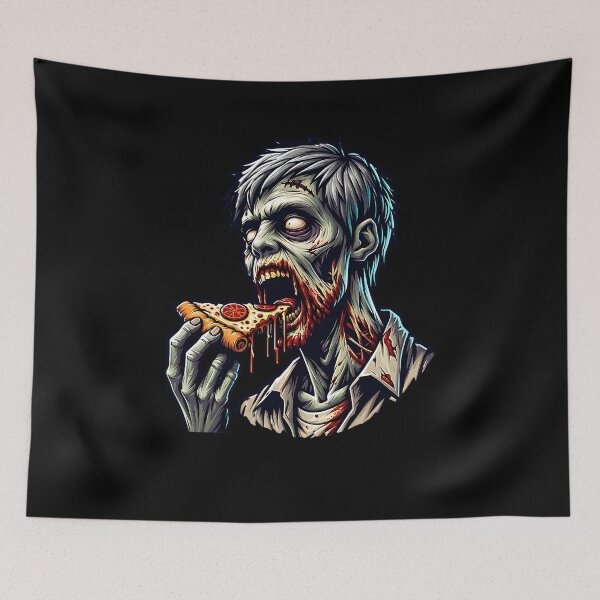 Item preview, Zombie eating a pizza. designed and sold by ReneMM.