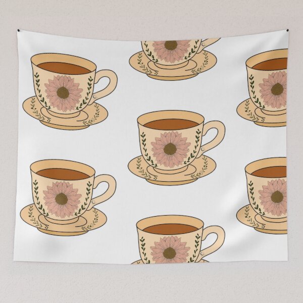 Item preview, Floral Tea Cup Illustration designed and sold by CmpsDesigns .