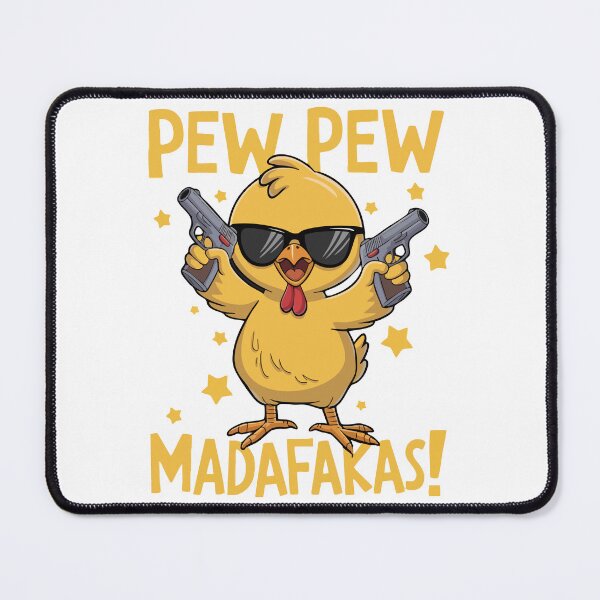 Item preview, Pew Pew Funny Chicken madafakas designed and sold by Spill & Signal.