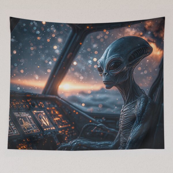 Item preview, ET Alien In Ufo  designed and sold by TheDarkWardrobe.