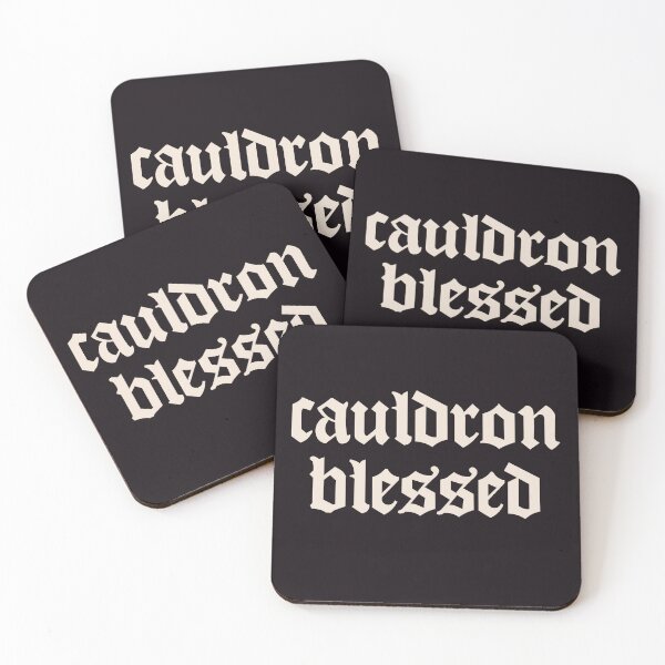 Item preview, Cauldron Blessed - Witchy Gothic Quote designed and sold by CranberrySodaCo.