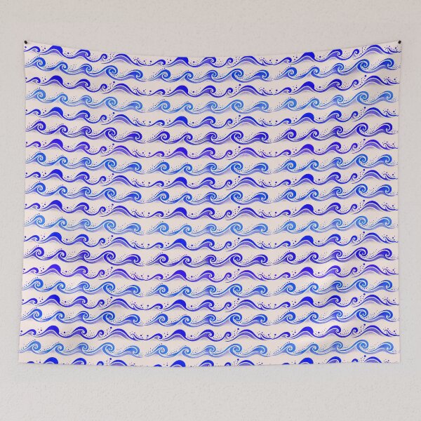 Item preview, Waves Cobalt Blue designed and sold by SilverPegasus.