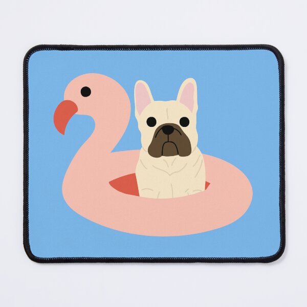 Item preview, Summer Frenchie French Bull Dog Pool Flamingo Floatie designed and sold by Magnolia Valley Art.