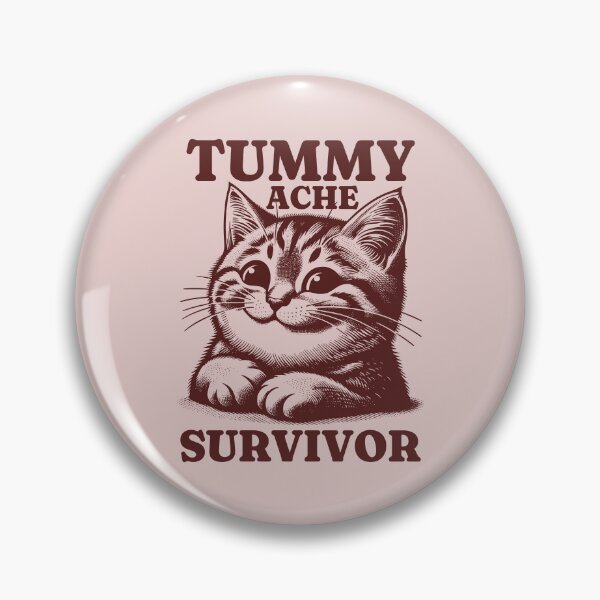 Item preview, Tummy Ache Survivor Cute Cat designed and sold by KLArtzStore.