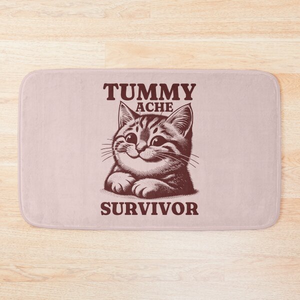 Item preview, Tummy Ache Survivor Cute Cat designed and sold by KLArtzStore.