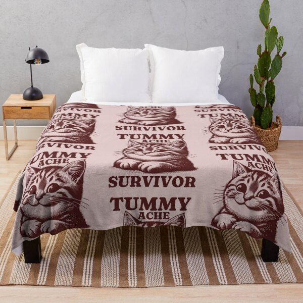 Item preview, Tummy Ache Survivor Cute Cat designed and sold by KLArtzStore.
