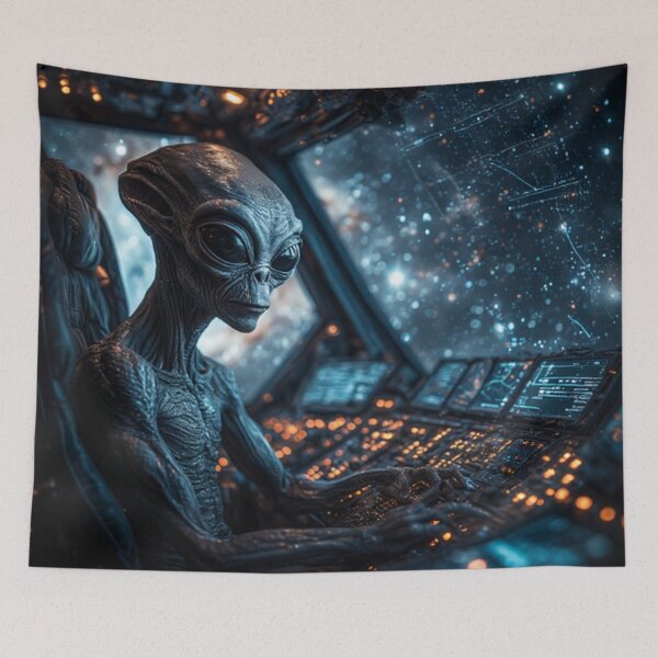 Item preview, ET Alien In Ufo  designed and sold by TheDarkWardrobe.