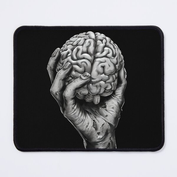 Item preview, Zombie Hand with Brain - Grayscale designed and sold by NightTimeJ.