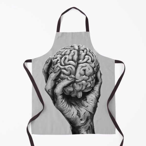 Item preview, Zombie Hand with Brain - Grayscale designed and sold by NightTimeJ.