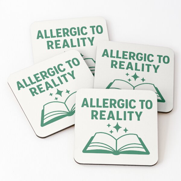 Item preview, Allergic to Reality – Book Lover Escapism Design designed and sold by Rocklights.
