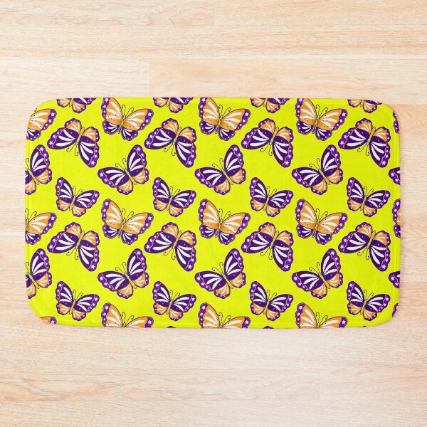 Item preview, Bright Butterflies on Neon Yellow Seamless Repeat designed and sold by Sharon Schwalbe.