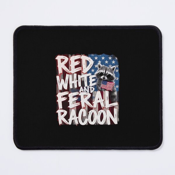 Item preview, Red White and Feral Racoon designed and sold by RobbyCreations.