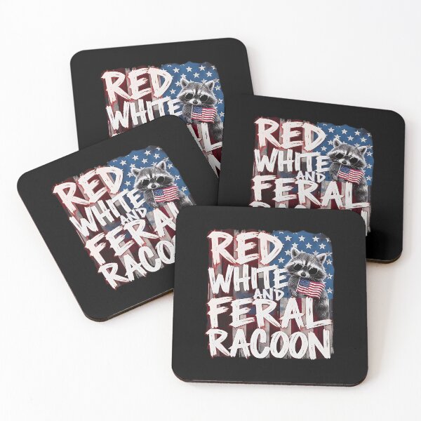 Item preview, Red White and Feral Racoon designed and sold by RobbyCreations.