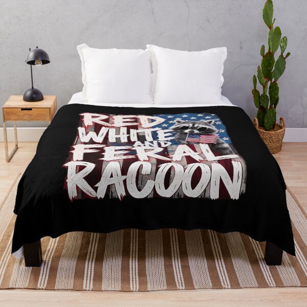 Item preview, Red White and Feral Racoon designed and sold by RobbyCreations.
