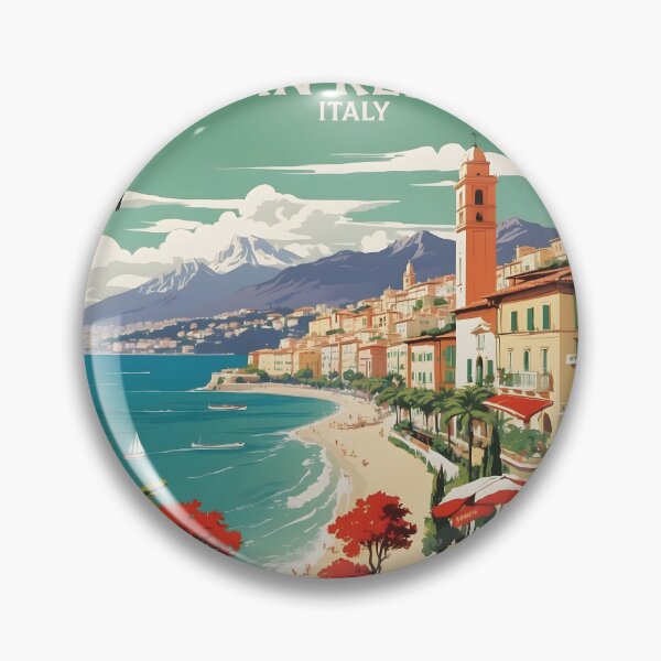 Item preview, San Remo Italy Vintage Poster Tourism  designed and sold by TravelersGems.