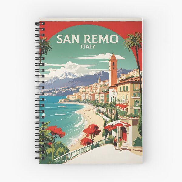 Item preview, San Remo Italy Vintage Poster Tourism  designed and sold by TravelersGems.