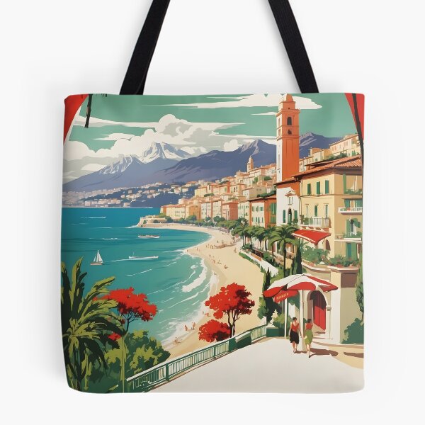 Item preview, San Remo Italy Vintage Poster Tourism  designed and sold by TravelersGems.