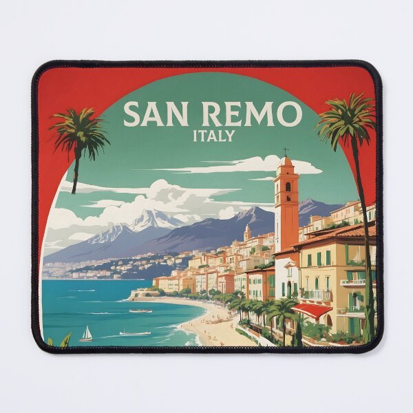 Item preview, San Remo Italy Vintage Poster Tourism designed and sold by TravelersGems.