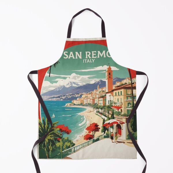 Item preview, San Remo Italy Vintage Poster Tourism designed and sold by TravelersGems.