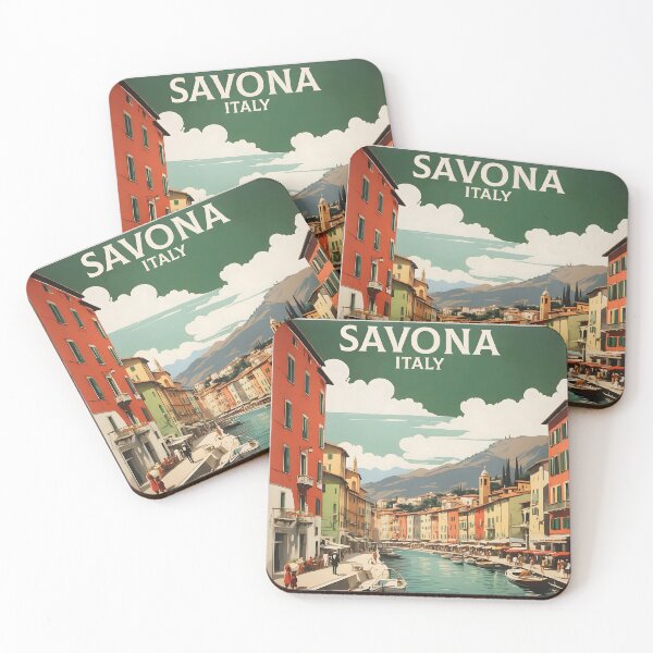 Item preview, Savona Italy Vintage Poster Tourism  designed and sold by TravelersGems.