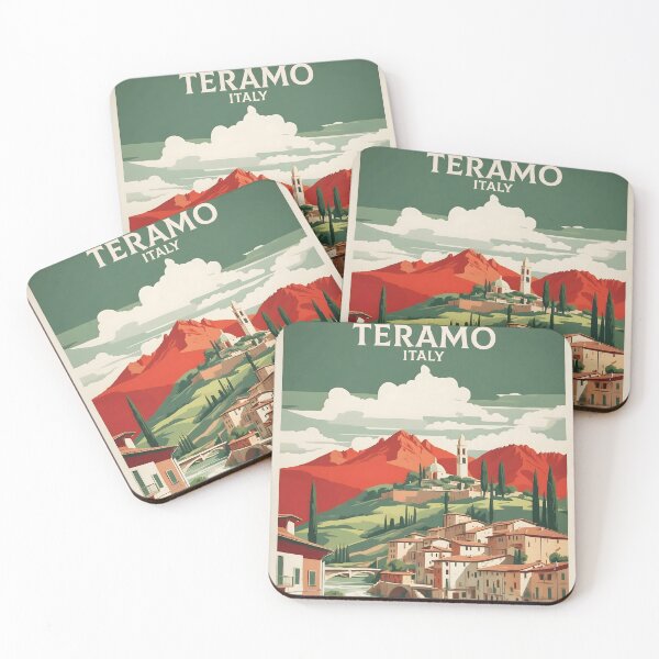 Item preview, Teramo Italy Vintage Poster Tourism  designed and sold by TravelersGems.