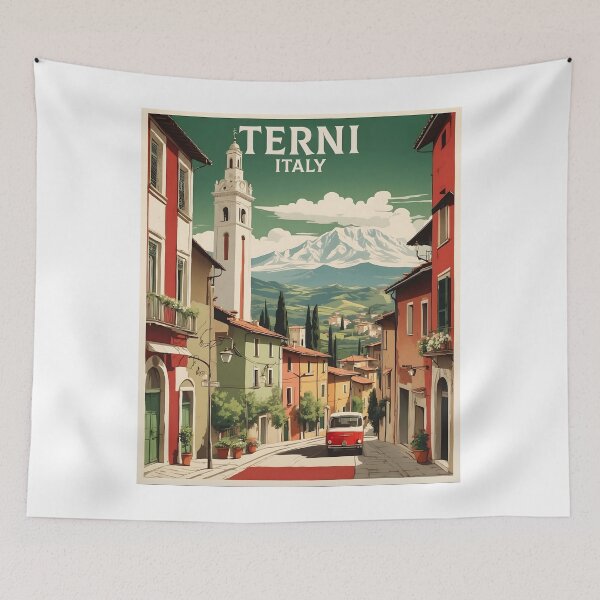 Aperçu de l'œuvre Affiche touristique vintage de Terni, Italie créée et vendue par TravelersGems.