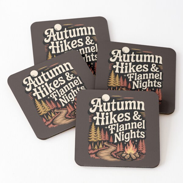Item preview, Autumn Hikes & Flannel Nights - Outdoor Fall Adventure Design designed and sold by Jollys-ArtShop.