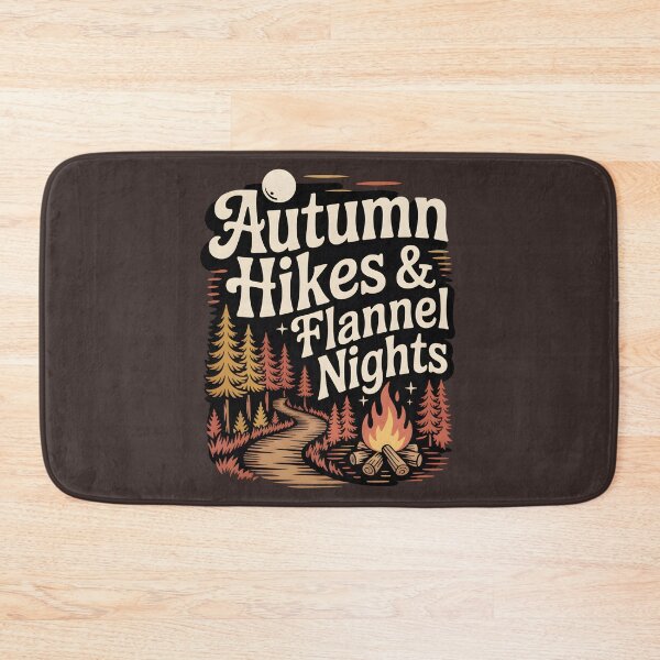 Item preview, Autumn Hikes & Flannel Nights - Outdoor Fall Adventure Design designed and sold by Jollys-ArtShop.