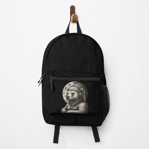 Item preview, Cool Vintage Viking Bear Wearing Headphones designed and sold by TomFrontierArt.