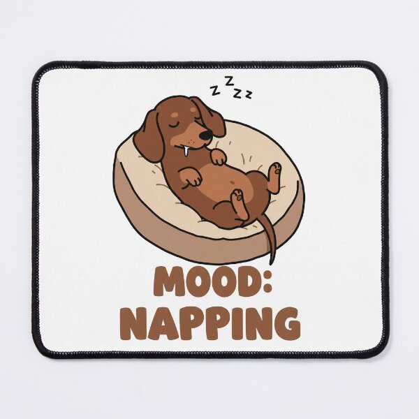Item preview, Mood Napping Dachshund – Funny Sleepy Sausage Dog Design designed and sold by FunnyDach.
