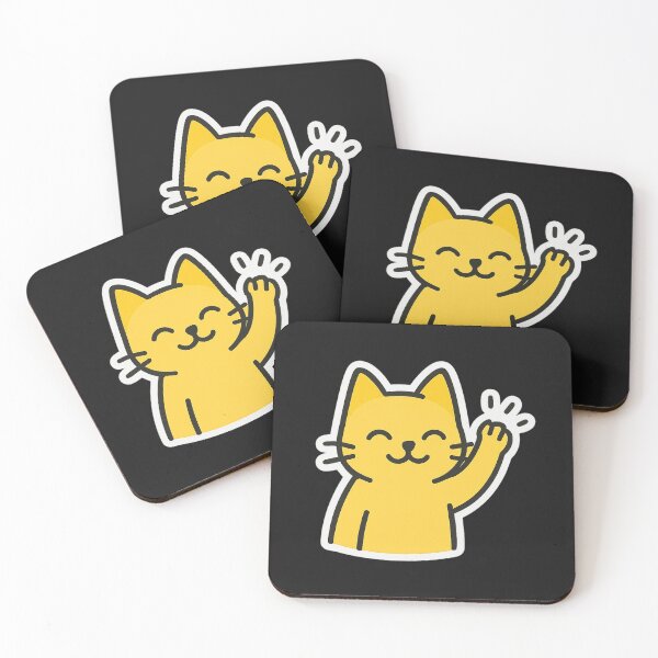 Item preview, High Five Cat – Cute Smiling Kitty Sticker designed and sold by sochadesigner.