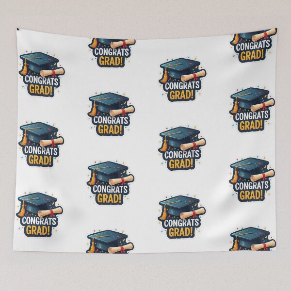 Item preview, Graduation sticker "Congrats Grad!" designed and sold by Salomee's art.
