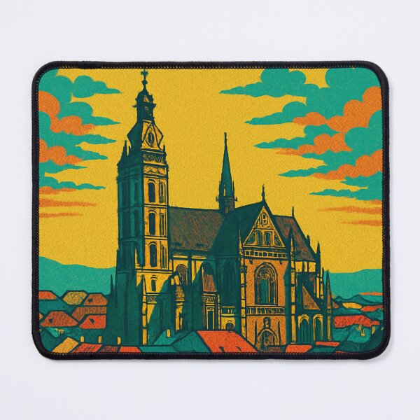 Item preview, Colorful Retro Travel Poster of Košice Slovakia | Pop Art Cityscape | Digital Vintage Wall Art | Eastern Europe Travel Decor designed and sold by PaintedPixels01.