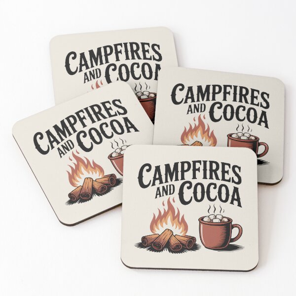 Item preview, Campfires and Cocoa - Cozy Fall Campout Design designed and sold by Jollys-ArtShop.