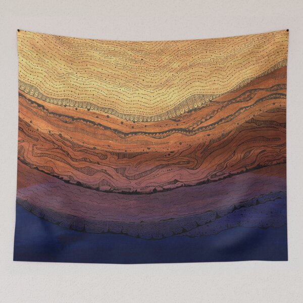 Item preview, Beach Waves Sunset Golds designed and sold by cat-a-pilla.