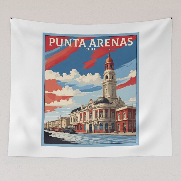 Item preview, Punta Arenas Chile Retro Vintage Poster Tourism  designed and sold by TravelersGems.