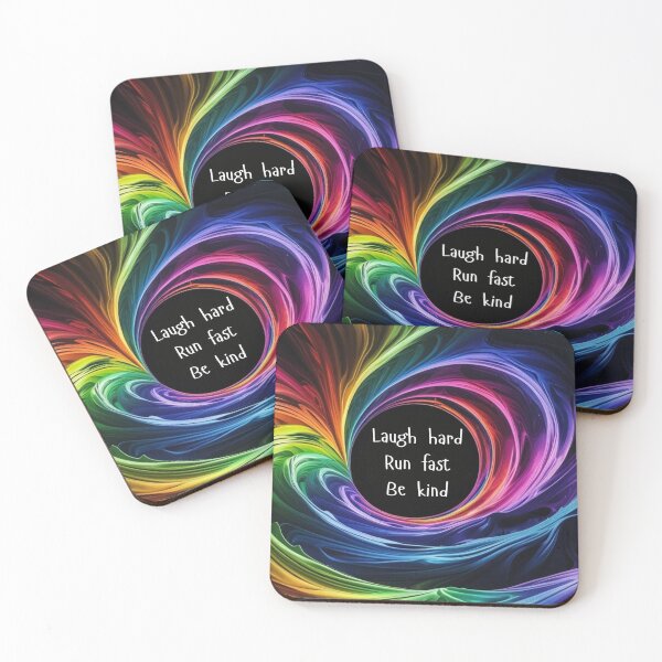Item preview, Laugh hard, run fast, be kind designed and sold by CraftyWords.