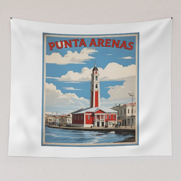 Item preview, Punta Arenas Chile Retro Vintage Poster Tourism 2 designed and sold by TravelersGems.