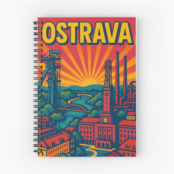 Item preview, Colorful Retro Pop Art Poster of Ostrava | Czech Republic Wall Art | Vintage-Inspired City Print | Travel Decor | Eastern Europe Cityscape designed and sold by PaintedPixels01.
