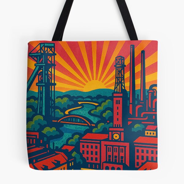 Item preview, Colorful Retro Pop Art Poster of Ostrava | Czech Republic Wall Art | Vintage-Inspired City Print | Travel Decor | Eastern Europe Cityscape designed and sold by PaintedPixels01.